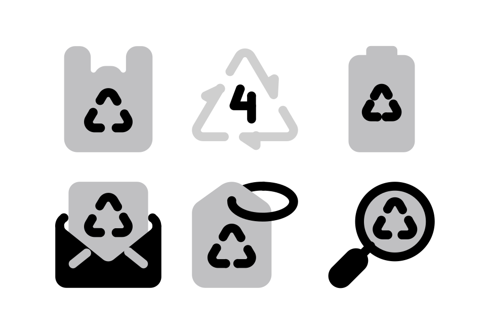 Recycle Halftone Large Set Preview