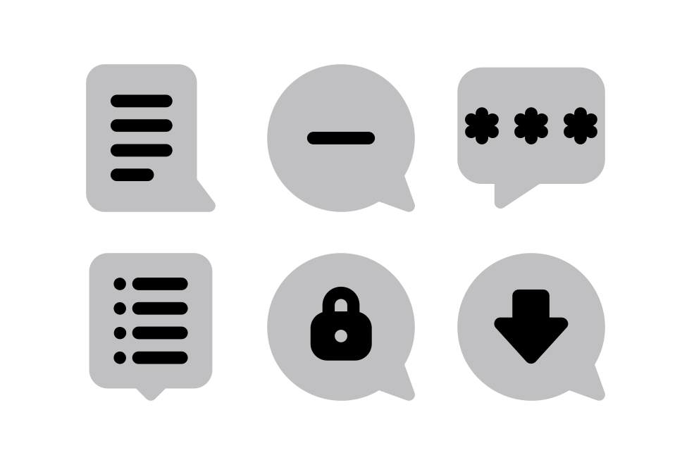 Chat Halftone Large Set Preview