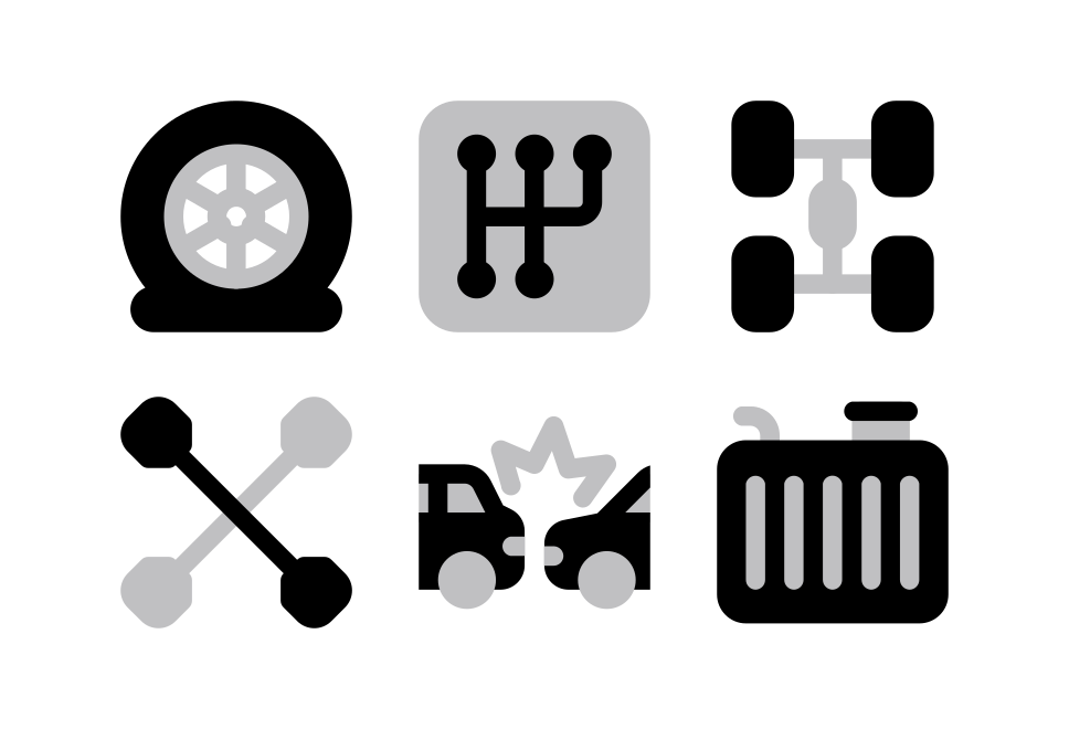 Car Service Halftone Large Set Preview