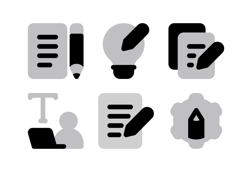 Copywriting Halftone Large Set Preview