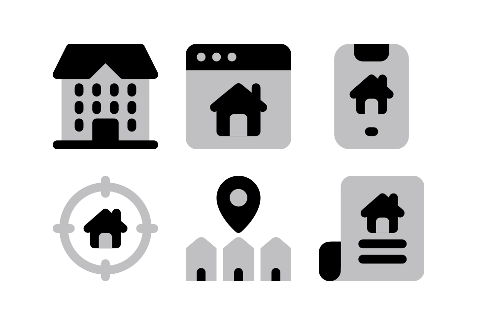 Real Estate Halftone Large Set Preview