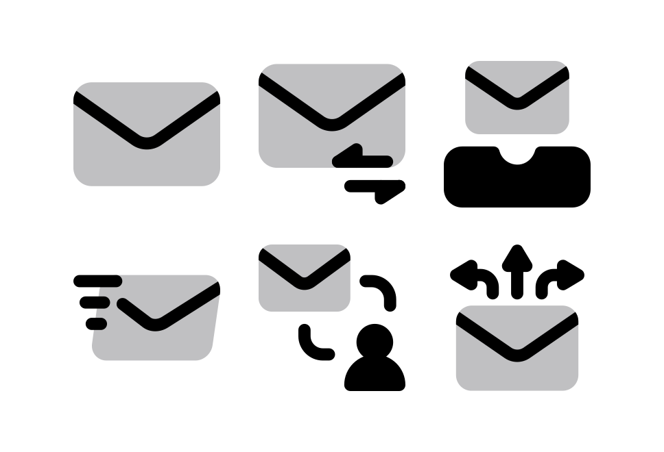 Email Halftone Large Set Preview