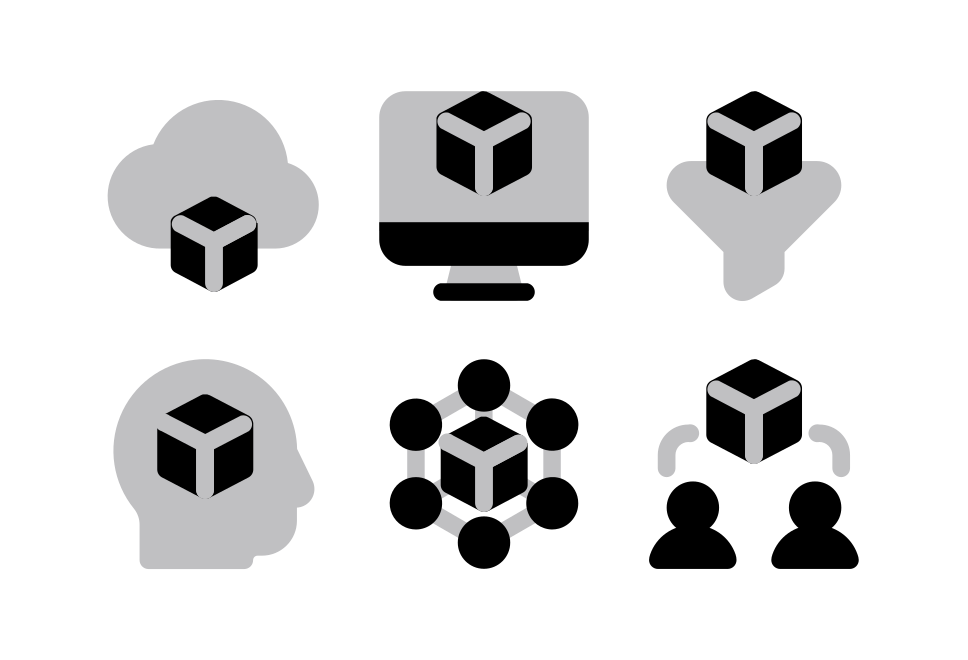 Blockchain Halftone Large Set Preview