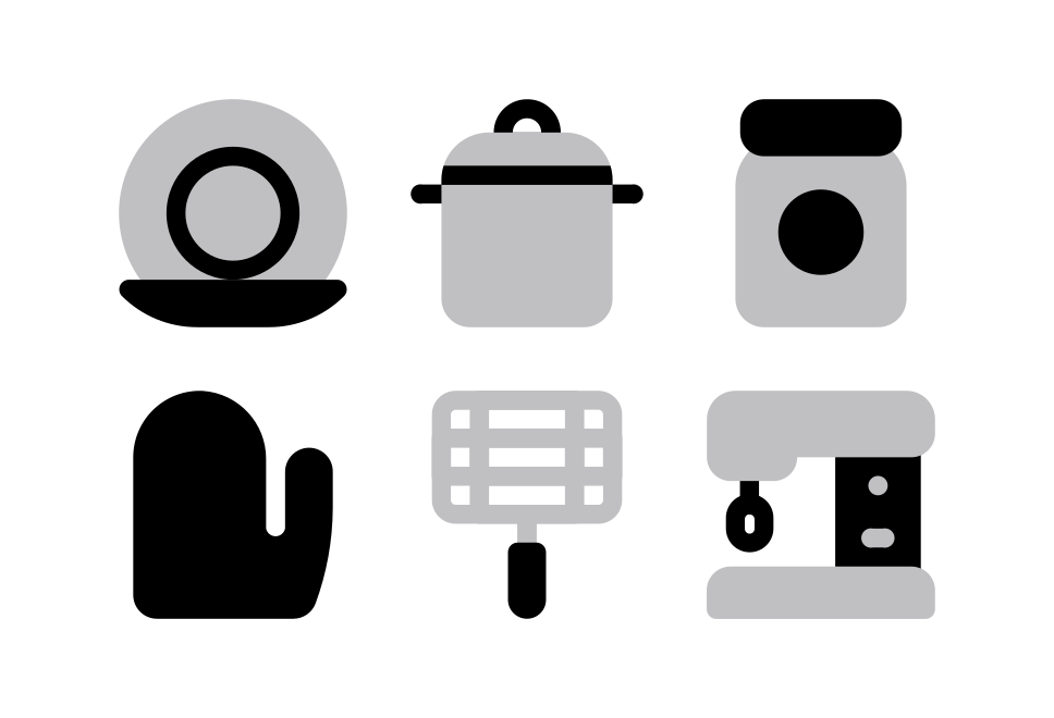 Kitchen Halftone Large Set Preview