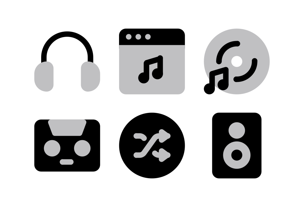 Audio Halftone Large Set Preview