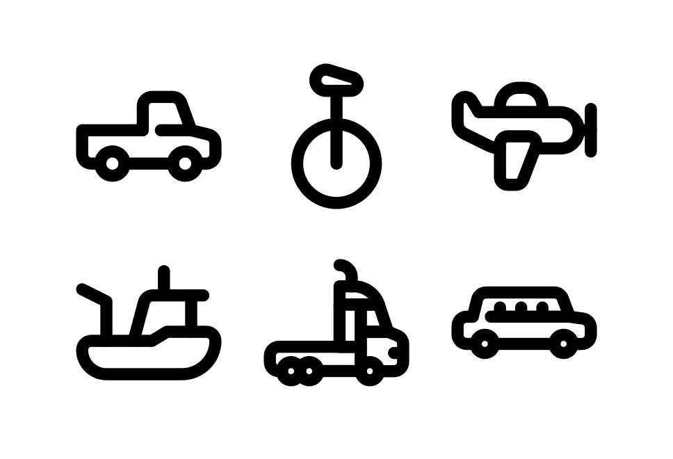 Transportation Basic Large Set Preview