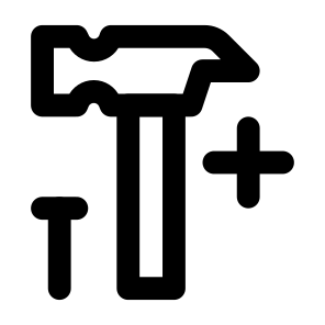 Maintenance Repair Add Hammer Nail Plus Home Service New. icon