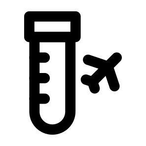 Medical Care Healthcare Test Tube Test Lab Laboratory Airplane Flight Pcr Medical Health. icon