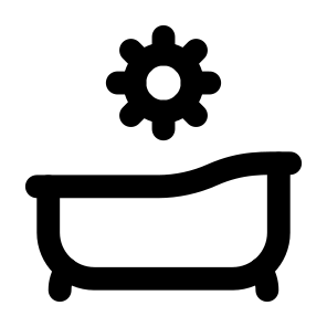 Settings Real Estate Furniture Furnishing Bathroom Bathtub Preferences Options Utilities. icon
