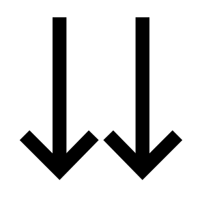 Navigation Move Movement Arrow Direction Pointer Double Multiple Down icon