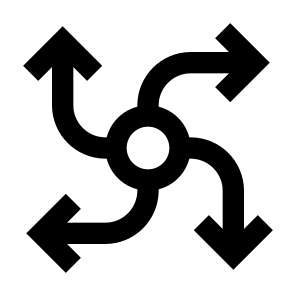 Navigation Move Movement Arrow Direction Pointer Route Round Circle icon