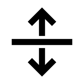 Navigation Move Movement Arrow Direction Pointer Split Line Up Down icon