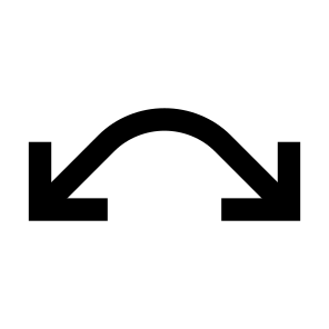 Navigation Movement Move Arrow Direction Pointer Concave Down icon