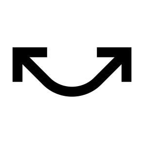 Navigation Movement Move Arrow Direction Pointer Concave Up icon