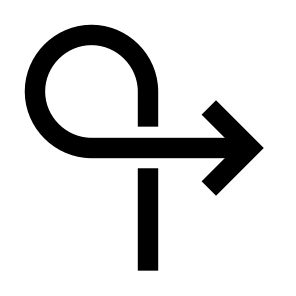Navigation Movement Move Arrow Direction Pointer Turn Overlap Right icon