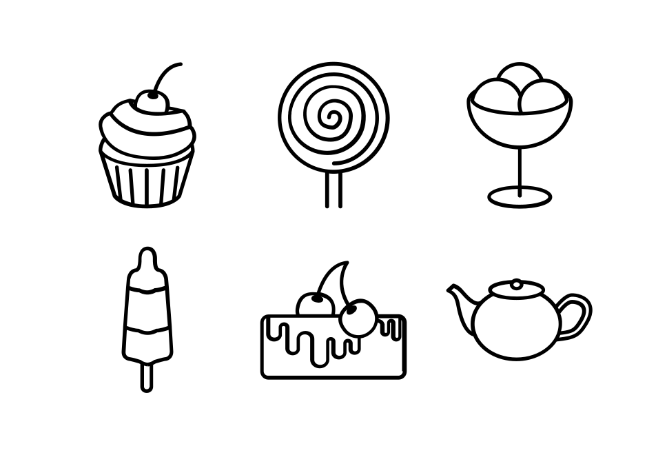 Sweets And Drinks Large Set Preview