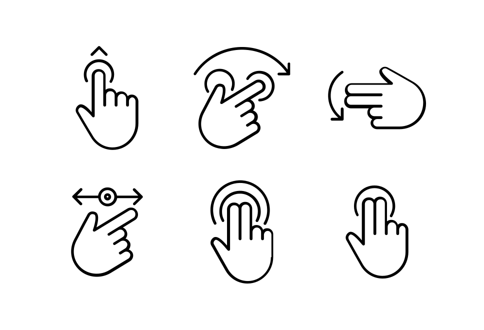 Touch Gestures Large Set Preview