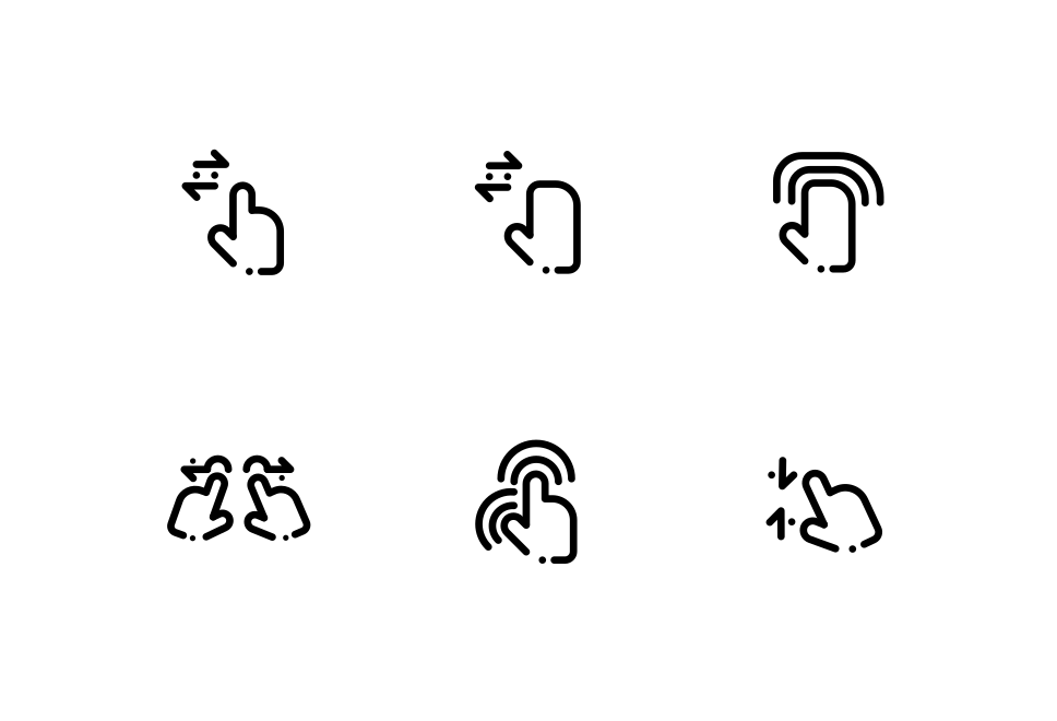 Touch Gestures Large Set Preview