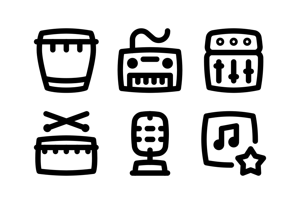Music Instrument Large Set Preview