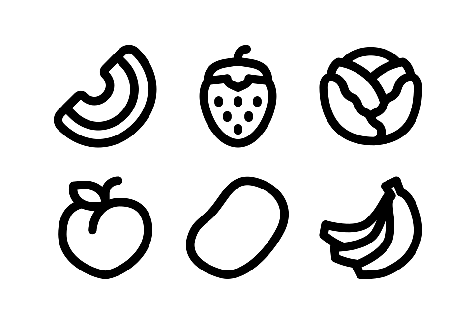 Fruits Vegetable Large Set Preview