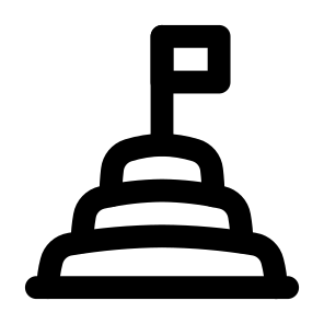 Business Achievements Flag Target Goal Aim Accomplishment. icon