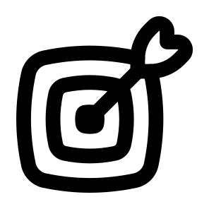 Business Marketing Target Aim Goal Bullseye Mission Arrow. icon