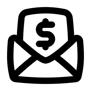 Emails Finance Email Mail Message Dollar Money Banking Bank Currency. icon