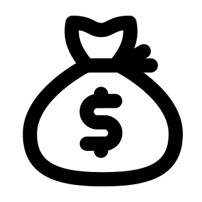 Finance Dollar Money Bag Currency Banking Savings Investment Profit Payment. icon