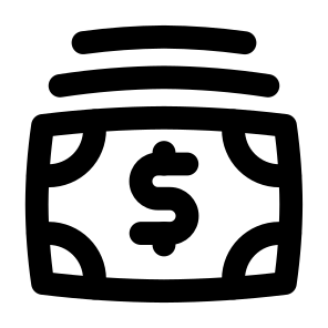 Finance Dollar Money Currency Banking Bills Cash. icon
