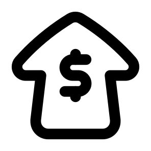 Finance Dollar Money Currency Banking Increase Stocks Investment Value. icon