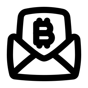 Messages Emails Finance Cryptocurrency Bitcoin Currency Money Email Mail Message. icon