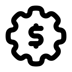 Settings Finance Dollar Money Currency Banking Gear Options Preferences icon