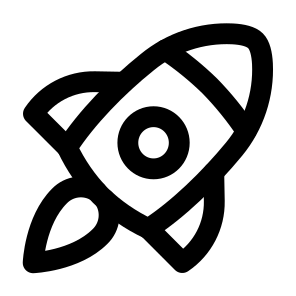 Transportation Business Start Up Rocket Ship Travel Launch Speed Express. icon