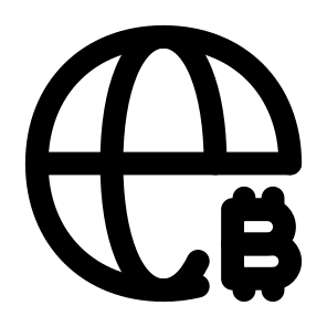 Web Development Finance Cryptocurrency Bitcoin Currency Money Web Online Www Internet. icon