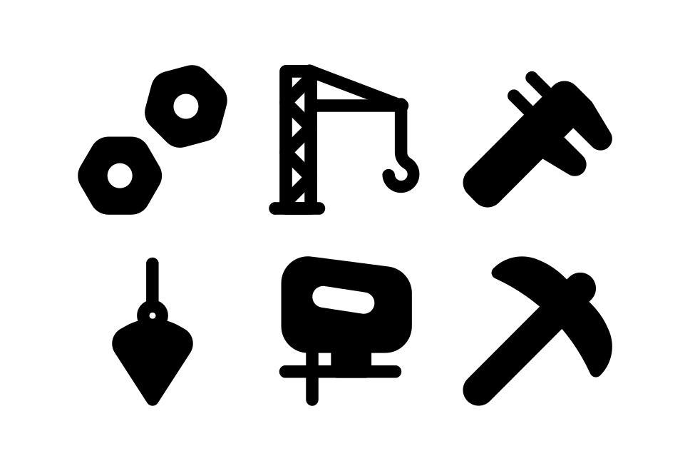 Construction Tools Filled Large Set Preview