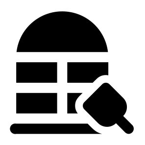Real Estate Window View Open Closed Paint Brush Maintenance Repair Renovation icon