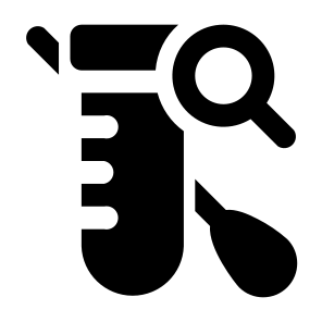 Search Medical Care Healthcare Test Tube Test Lab Laboratory Swab Cotton Result Find Pcr icon