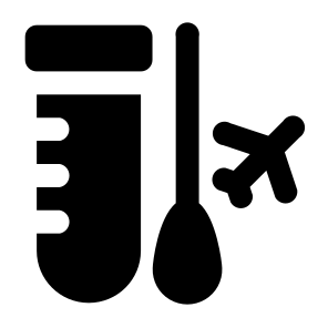 Travel Medical Care Healthcare Test Tube Test Lab Laboratory Airplane Flight Pcr Health icon