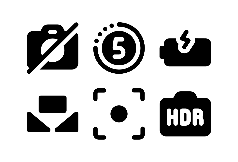 Camera Interface Filled Large Set Preview