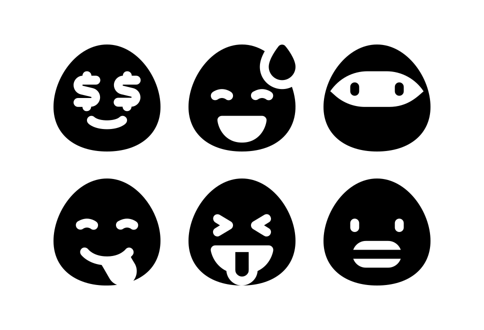 Emoticon Filled Large Set Preview