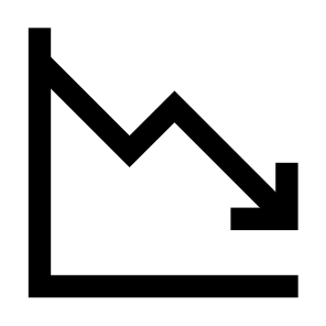 Decrease Chart Decrease Arrow Down Chart Graph Analytics Statistics icon