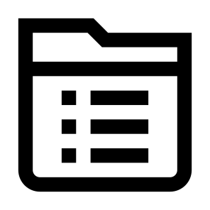 List Folder List Checklist Folder File Storage Sort icon