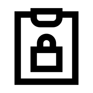 Lock Clipboard Lock Protection Safety Clipboard Clipchart Chart Document Paper File icon