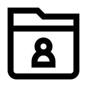 Profile Folder Profile User Account Folder File Storage Sort icon