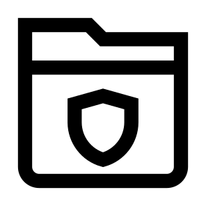Security Folder Security Protection Safety Shield Folder File Storage Sort icon