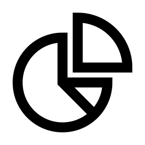 Seperate Chart Pie Chart Graph Analytics Statistics icon