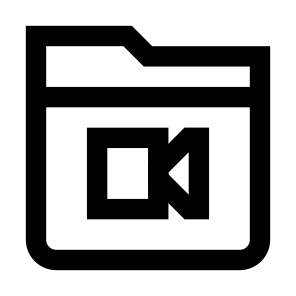 Video Folder Video Media Multimedia Folder File Storage Sort icon