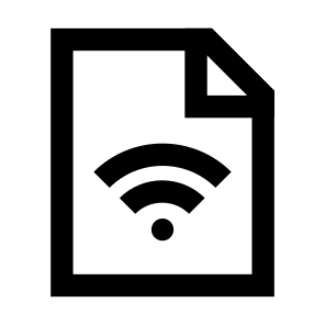 Wifi Document Wifi Wireless Internet Document Paper Page icon