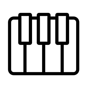 Piano Keys Ui Interface Audio Music icon