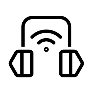 Wireless Head Phone Ui Interface Audio Music icon